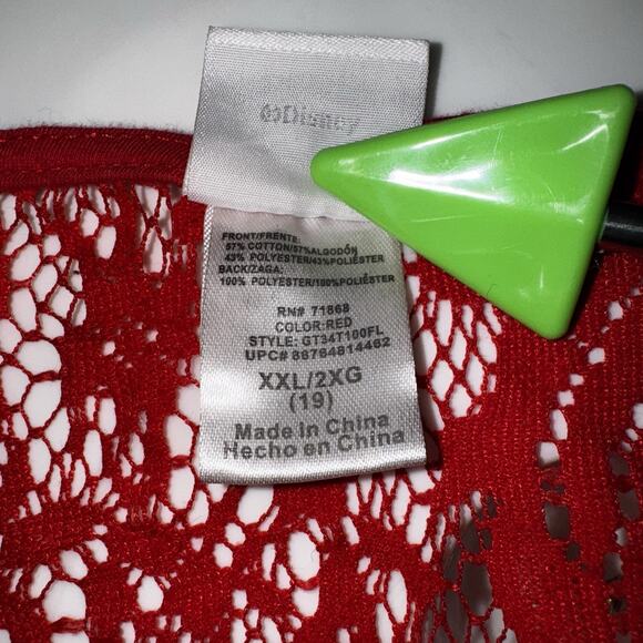 Mickey Mouse Disney Red Lace Back Teen XXL/2XG 19 Kidcore Cartoon Tank Top Shirt - Picture 5 of 6